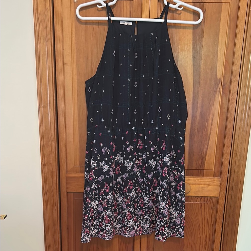 Maurices Dark Blue Floral Dress XXL EUC